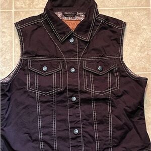 Outback Trading company sweet jeans western lined vest